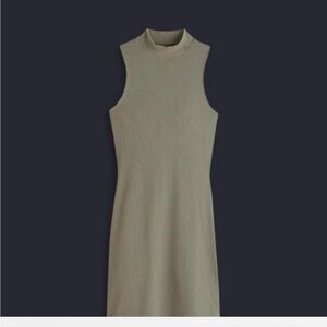 Abercrombie & Fitch Tan Sheath Midi Dress
